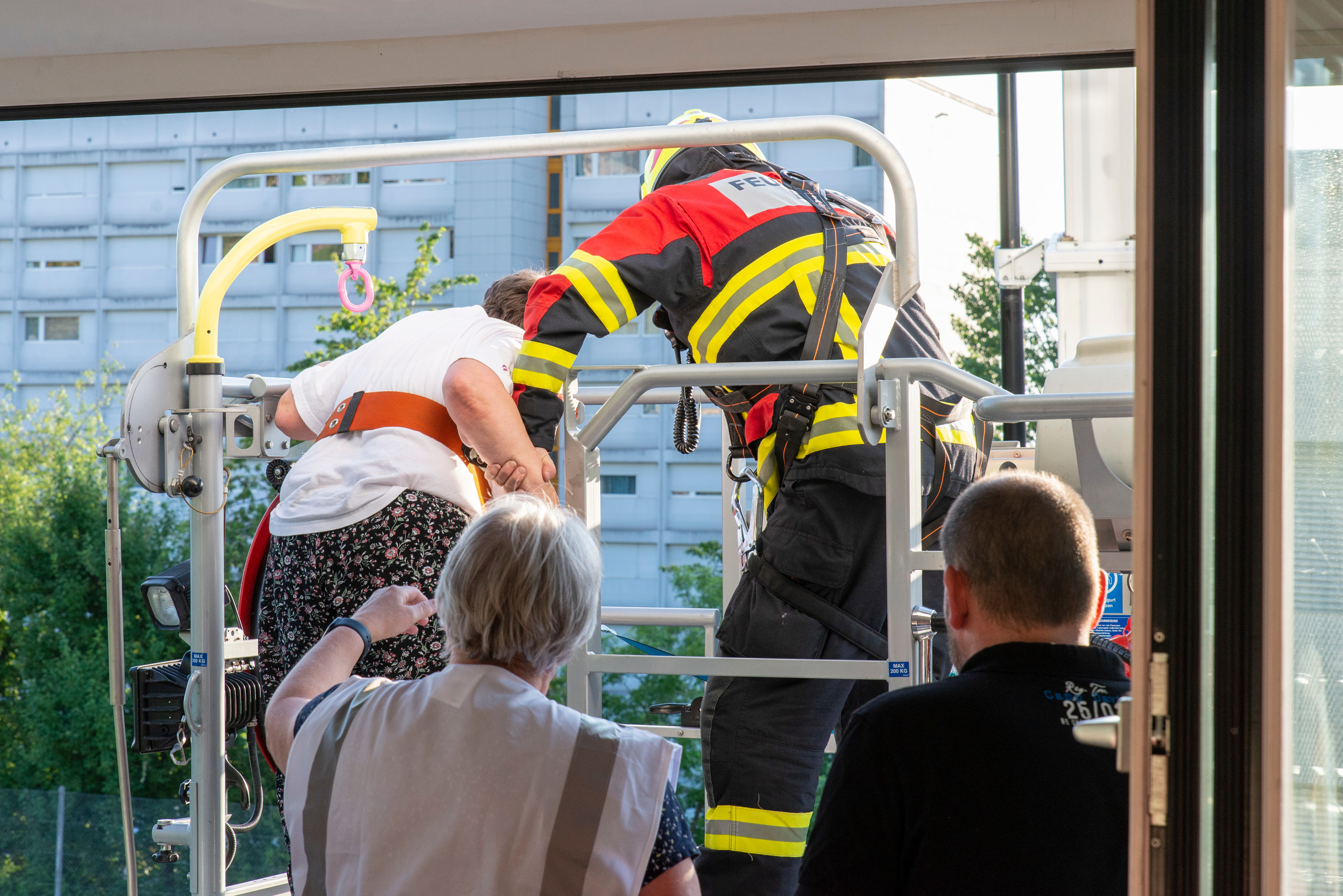 Rettung mittels Hubretter