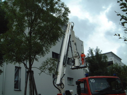 Hubretter in Stellung