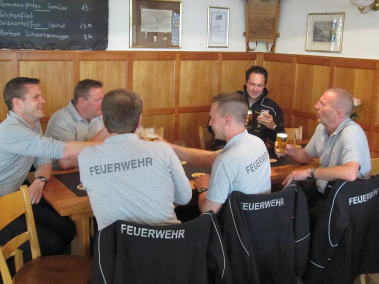 Kleiner Apéro vor der Schlussübung