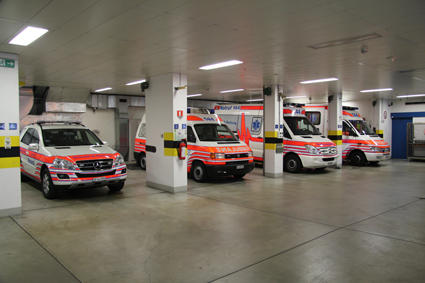 Die Fahrzeughalle
