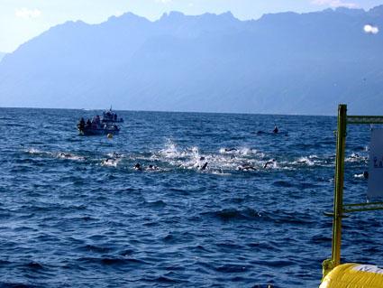 Das Wasser war ziemlich unruhig