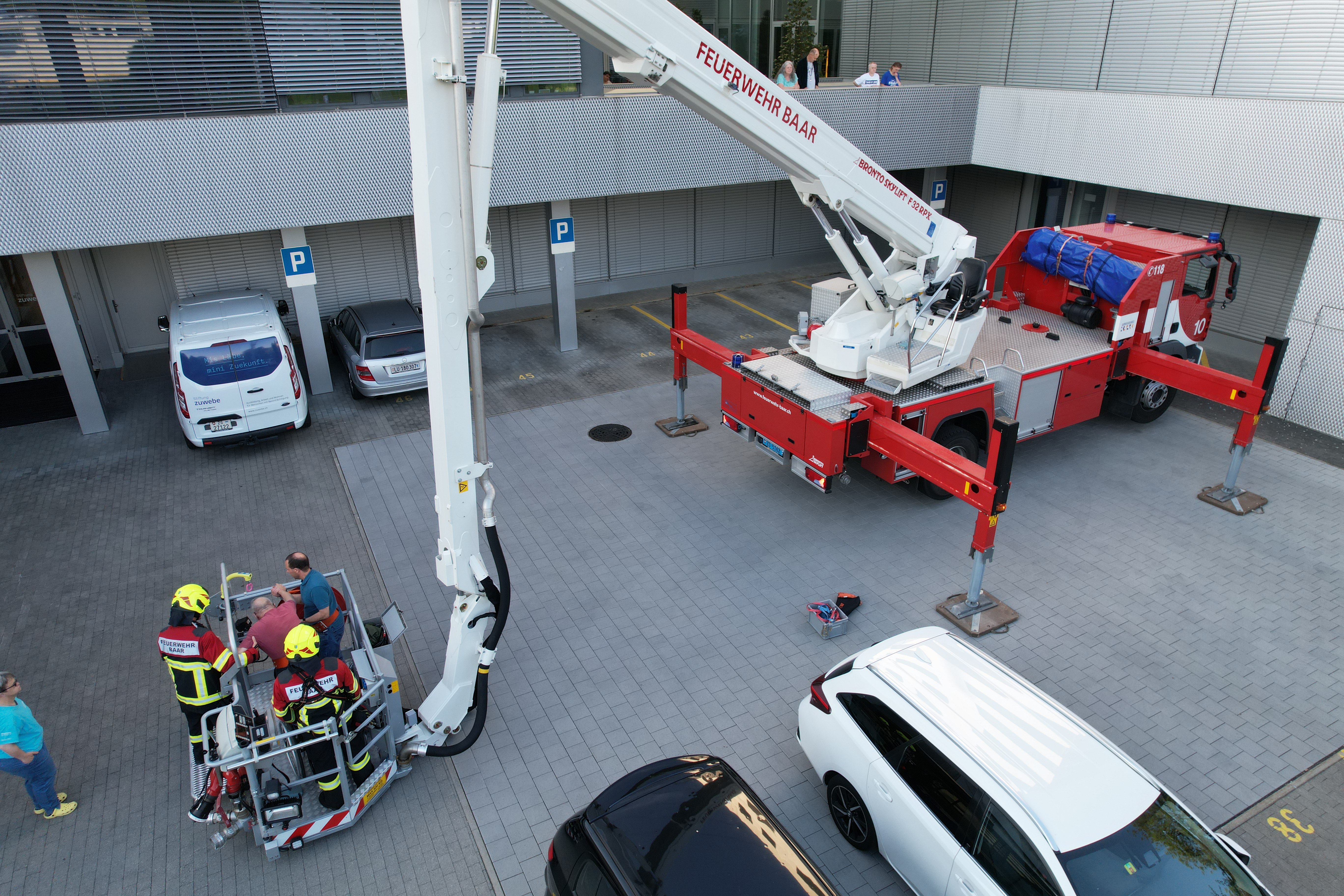 Rettung mittels Hubretter