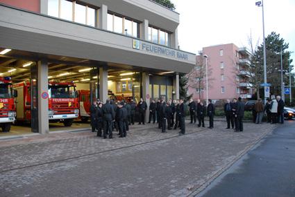 Besammlung vor dem Depot Baar