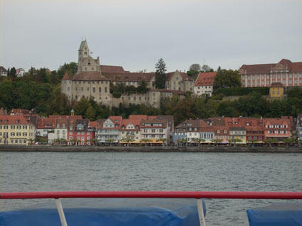 Ansicht von Meersburg aus dem Schiff