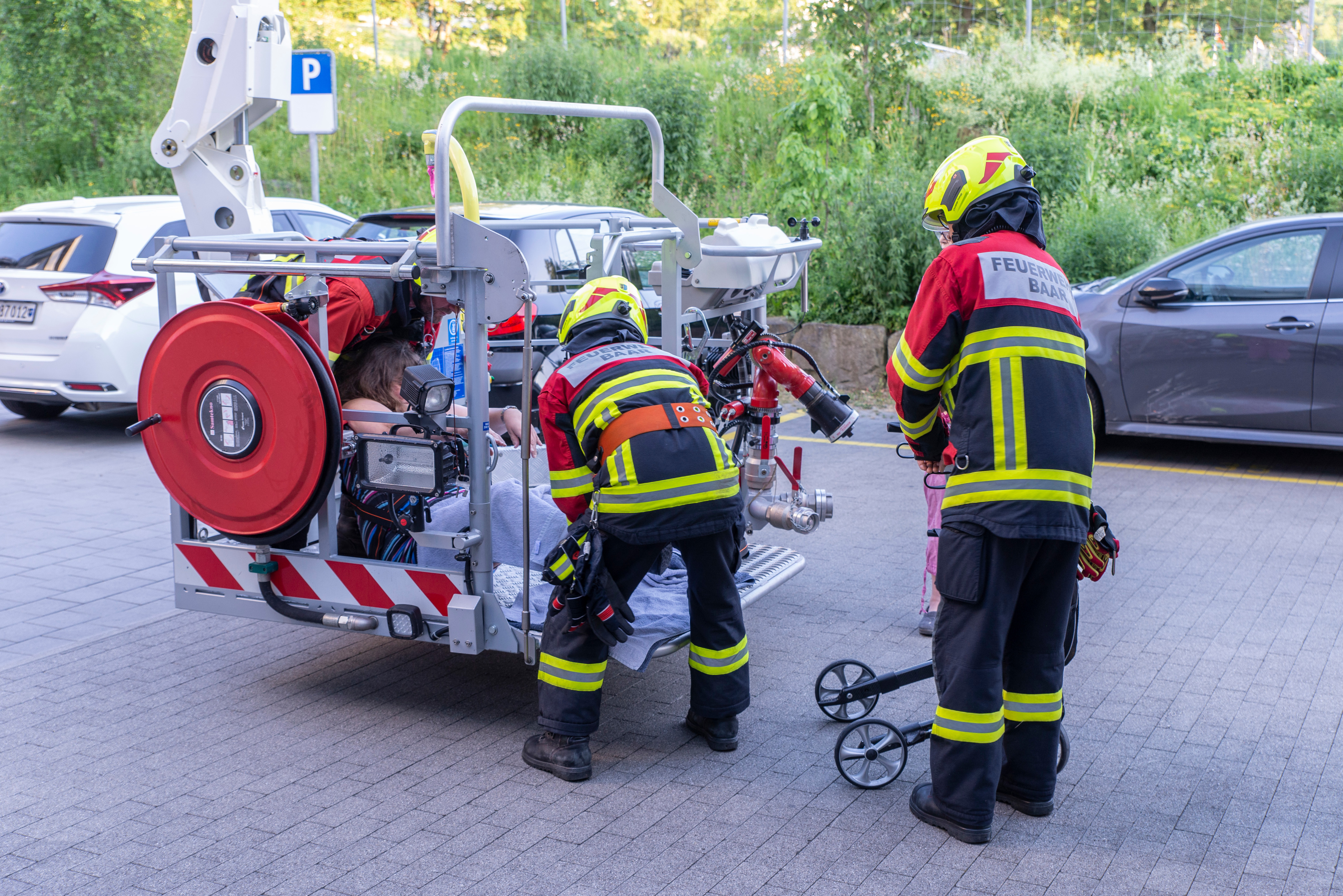 Rettung mittels Hubretter
