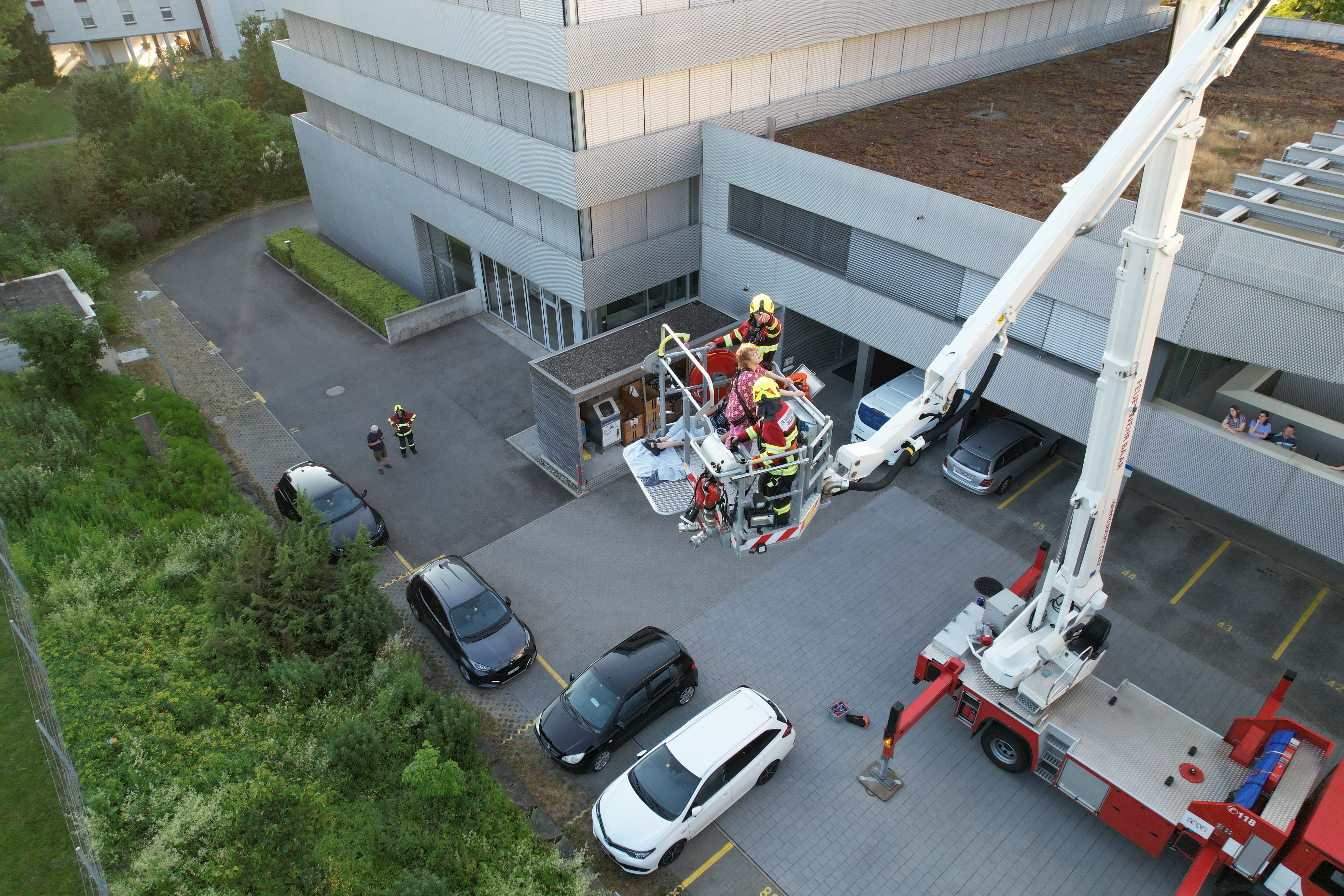 Rettung mittels Hubretter