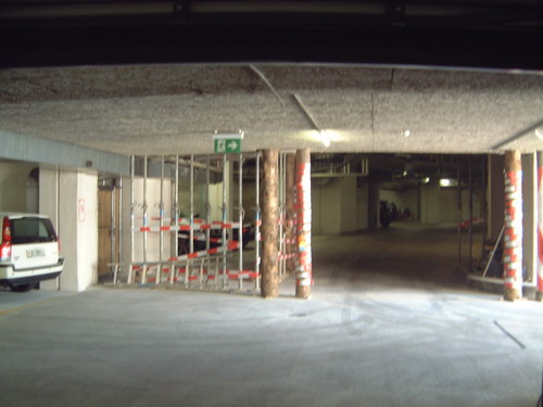 Baustelle in der Tiefgarage 