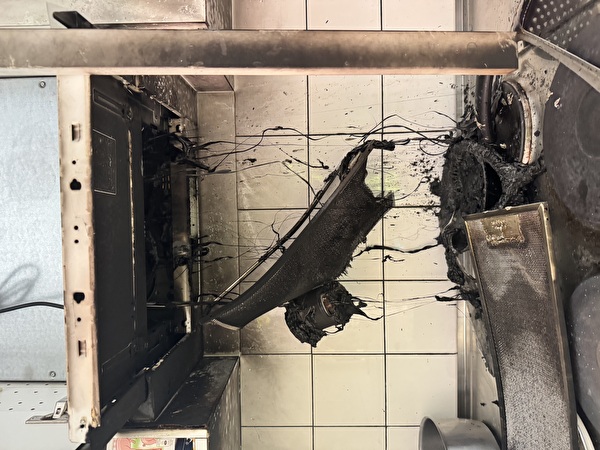 Brand von Dampfabzug 