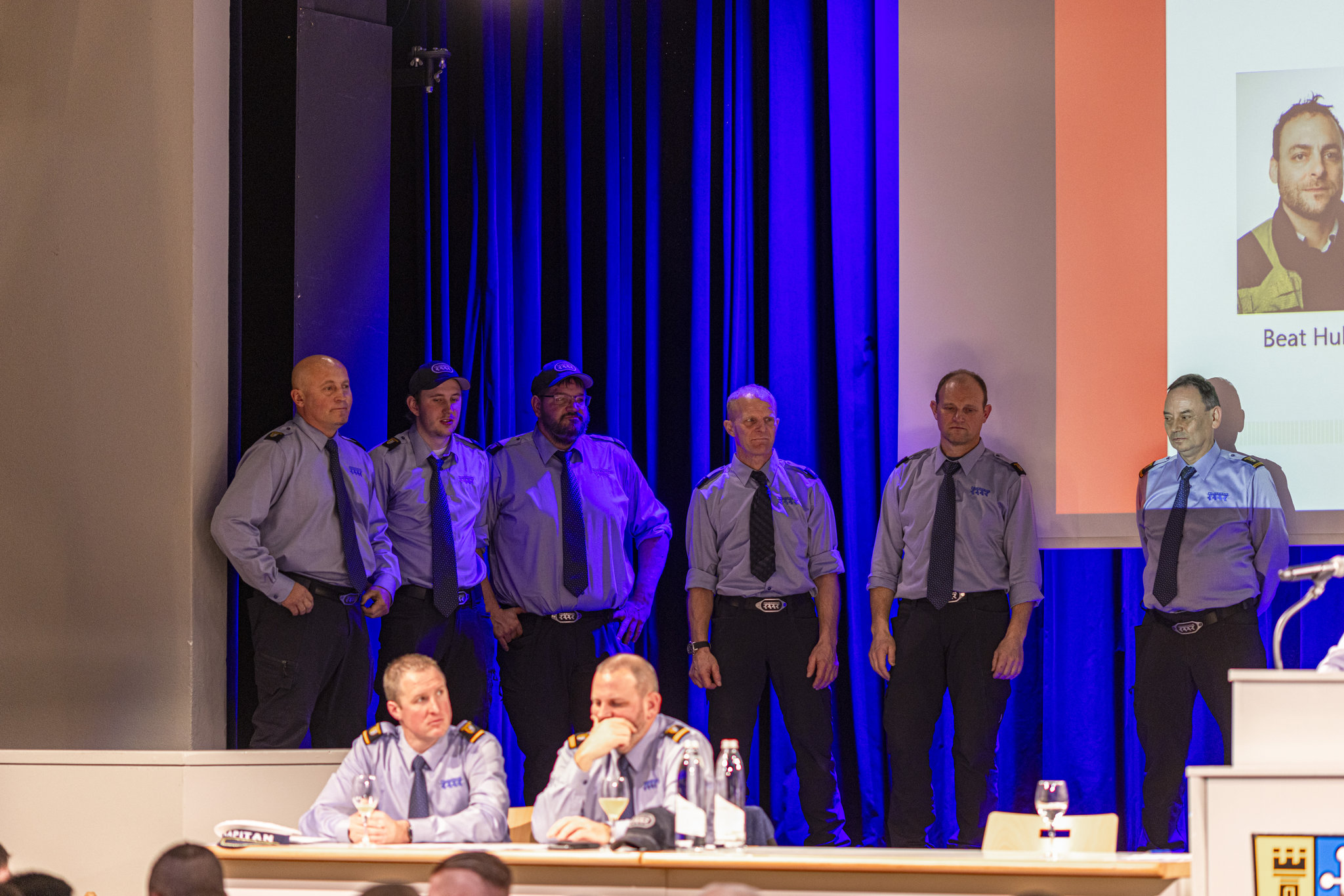 Die Austretenden aus der Feuerwehr Baar