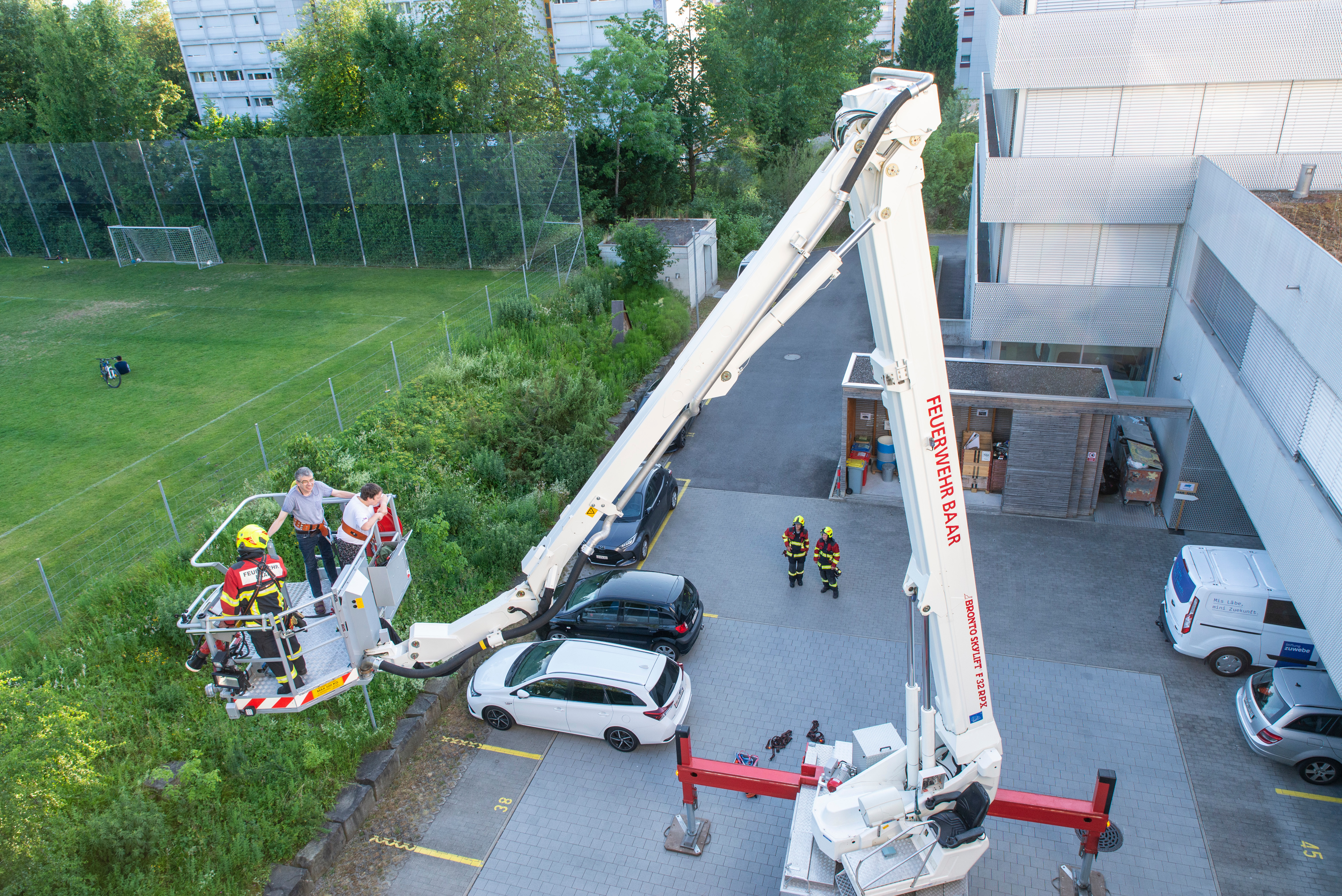 Rettung mittels Hubretter