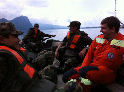 Die Pause wird auf dem See genossen