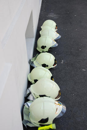 So sauber werden die Helme nie wieder sein