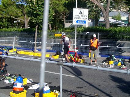 Es geht auf die Velostrecke