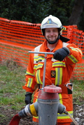 Verkehrsdienst am Hydrant