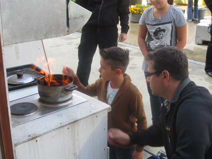 Löschen Pfannenbrand