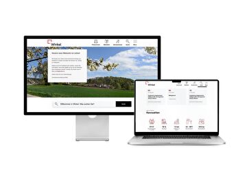 Desktop- und Tablet-Ansicht Webauftritt Gemeinde Winkel