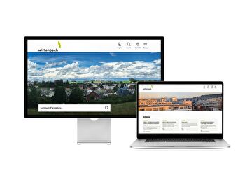 Desktop- und Tablet-Ansicht Webauftritt Gemeinde Wittenbach