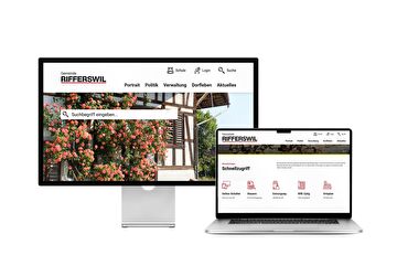 Desktop- und Tablet-Ansicht Webauftritt Gemeinde Rifferswil