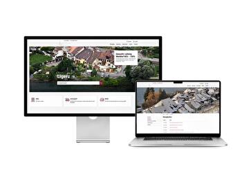 Desktop- und Tablet-Ansicht Webauftritt Gemeinde Ligerz