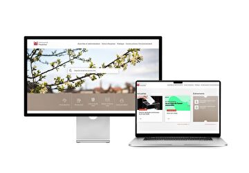 Desktop- und Tablet-Ansicht Webauftritt Gemeinde Feroicloz