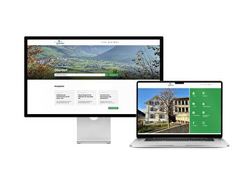 Desktop- und Tablet-Ansicht Webauftritt Gemeinde Oberdorf