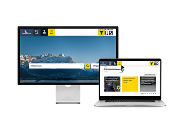 Desktop- und Tablet-Ansicht Webauftritt Kanton Uri