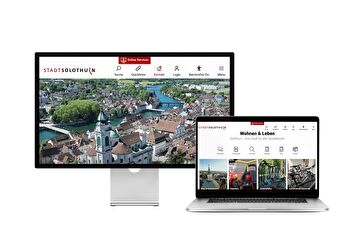 Desktop- und Tablet-Ansicht Webauftritt Stadt Solothurn 