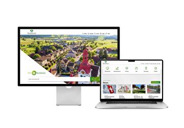Desktop- und Tablet-Ansicht Webauftritt Gemeinde Buttisholz
