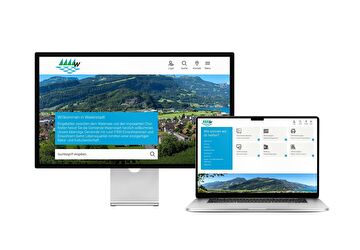 Desktop- und Tablet-Ansicht Webauftritt Gemeinde Walenstadt