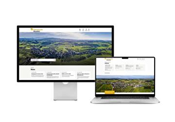 Desktop- und Tablet-Ansicht Webauftritt Gemeinde Muolen