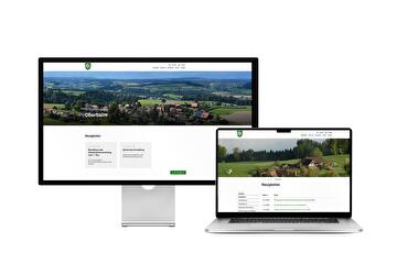 Desktop- und Tablet-Ansicht Webauftritt Gemeinde Oberbalm