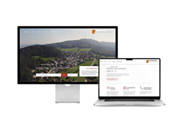 Desktop- und Tablet-Ansicht Webauftritt Gemeinde Uitikon