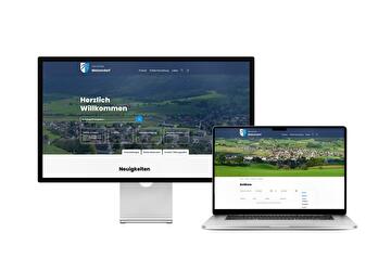 Desktop- und Tablet-Ansicht Webauftritt Gemeinde Matzendorf
