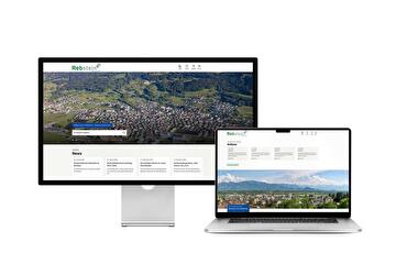 Desktop- und Tablet-Ansicht Webauftritt Gemeinde Rebstein