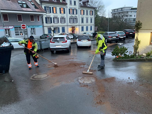2022/13: Goldau, Rigistrasse, Oelspur