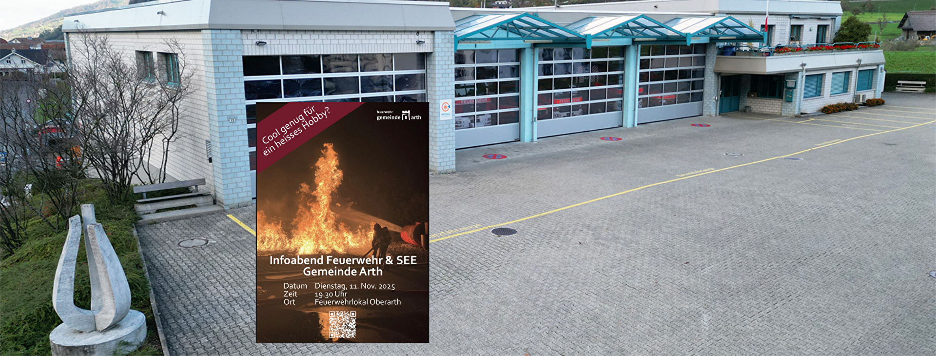 Lokal mit Info Flyer