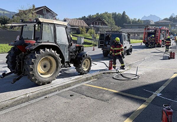 2025/39: Goldau, Bernerhöhe, Fahrzeugbrand