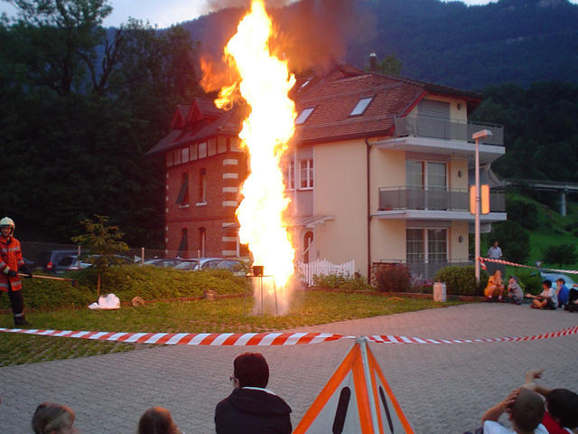 Falsches Löschen eines Fettbrandes - mit fatalen Folgen!