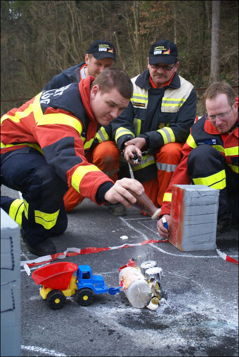 Löschmittel im Einsatz
