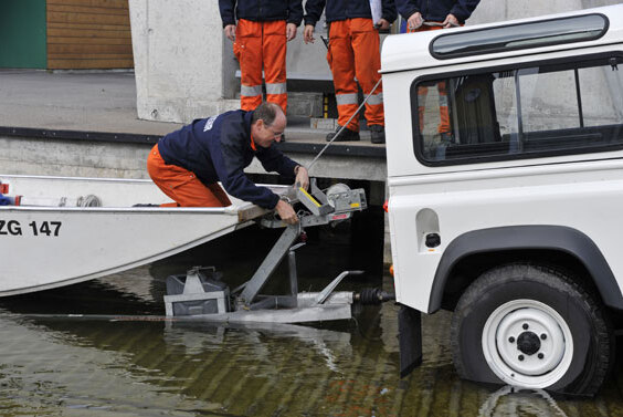 Weidling wird eingewassert