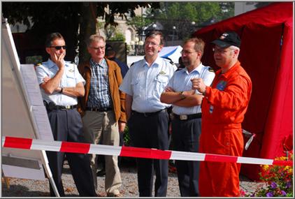 Das Team des Feuerwehrinspektorat des Kantons Zug und der Sicherheitsdirektor, Regierungsrat Hanspeter Uster besuchten unseren Anlass.
