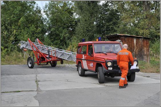 Rückwärtsfahren mit Anhängeleiter