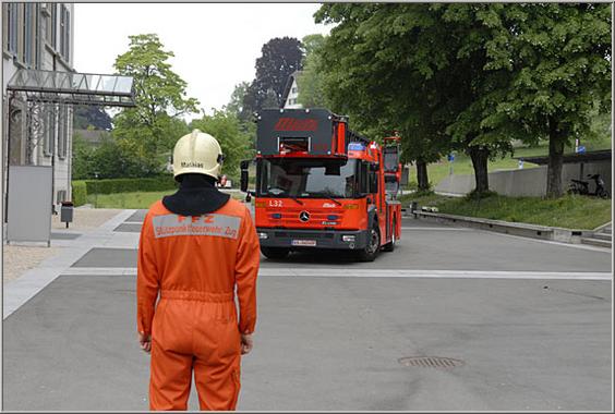 Einweisung der Metz-Drehleiter.